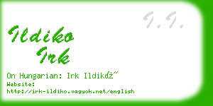 ildiko irk business card